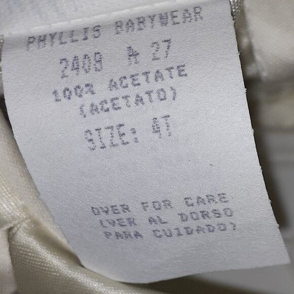 TODDLER'S SATIN IVORY CHRISTENING OUTFIT - 4T - Picture 8 of 16